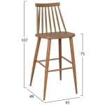 ΣΚΑΜΠΟ ΜΠΑΡ HM8459.25 VANESSA ΣΕ ΚΑΠΟΥΤΣΙΝΟ ΧΡΩΜΑ 43x49x107Υ εκ. - Image 2