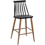 ΣΚΑΜΠΟ ΜΠΑΡ VANESSA ΜΑΥΡΟ ΜΕΣΑΙΟΥ ΥΨΟΥΣ HM9300.02  43x45x97Υεκ.