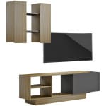 ΣΥΝΘΕΣΗ ΤΗΛΕΟΡΑΣΗΣ TYSON HM18081 ΜΕΛΑΜΙΝΗ ΣΟΝΑΜΑ-ΓΚΡΙ 140x31.5x43.5Υεκ.