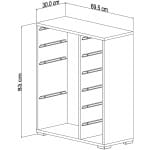 ΣΥΡΤΑΡΙΕΡΑ SANI HM18212.01 ΜΕΛΑΜΙΝΗ ΣΕ ΛΕΥΚΟ-10 ΛΕΥΚΑ ΣΥΡΤΑΡΙΑ P.E. 69,5x30x83Υεκ - Image 2