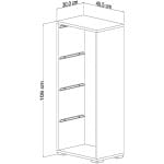 ΣΥΡΤΑΡΙΕΡΑ SANI HM18216.01 ΜΕΛΑΜΙΝΗ ΣΕ ΛΕΥΚΟ-4 ΛΕΥΚΑ ΣΥΡΤΑΡΙΑ P.E. 45,5x30x109Υεκ - Image 2