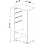 ΣΥΡΤΑΡΙΕΡΑ SANI HM18217.01 ΜΕΛΑΜΙΝΗ ΛΕΥΚΗ-4 ΛΕΥΚΑ ΣΥΡΤΑΡΙΑ-ΡΑΦΙ 45x30x90Υεκ - Image 2