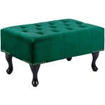 ΤΑΜΠΟΥΡΕ T.CHESTERFIELD EMMA HM226.03 ΚΥΠΑΡΙΣΣΙ ΒΕΛΟΥΔΟ-ΜΑΥΡΑ ΠΟΔΙΑ 80x45x40Υεκ