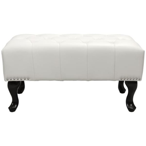 ΤΑΜΠΟΥΡΕ ΥΠΟΠΟΔΙΟ T.CHESTERFIELD EMMA HM226.02 PU ΛΕΥΚΟ-ΜΑΥΡΑ ΠΟΔΙΑ 80x44x39Yεκ. - Image 1