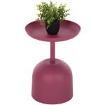 ΤΡΑΠΕΖΙ ΒΟΗΘΗΤΙΚΟ ΣΤΡΟΓΓΥΛΟ DELBEL HM4262.06 ΜΕΤΑΛΛΟ ΣΕ ΡΟΖ Φ36x49Υ εκ.