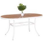 ΤΡΑΠΕΖΙ ΕΞΩΤ.ΧΩΡΟΥ TELAMO HM6288.02 ΑΛΟΥΜΙΝΙΟ ΛΕΥΚΟ & POLYWOOD 160X90Χ73.5Υεκ.