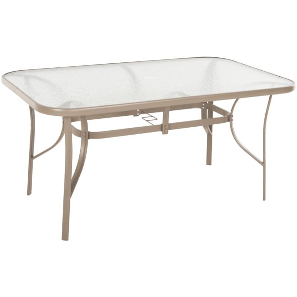 ΤΡΑΠΕΖΙ BRUNO 150X90Χ72Υεκ. ΜΕΤΑΛΛΙΚΟ ΣΑΜΠΑΝΙ ΜΕ ΤΡΥΠΑ ΟΜΠΡΕΛΑΣ Φ38mm HM5145.14 - Image 1