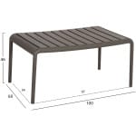 ΤΡΑΠΕΖΙ ΣΑΛΟΝΙΟΥ ΕΞΩΤΕΡΙΚΟΥ ΧΩΡΟΥ ΧΑΜΗΛΟ KORVER HM6334.01 ΠΟΛΥΠΡΟΠΥΛΕΝΙΟ ΛΕΥΚΟ 100x60x46Υεκ - Image 2