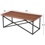 ΤΡΑΠΕΖΙ ΣΑΛΟΝΙΟΥ HM9469.02 MDF ΜΕ ΚΑΠΛΑΜΑ ΑΠΟ ΞΥΛΟ ΦΡΑΞΟΥ 120x60x45,5Yεκ. - Image 2