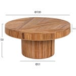 ΤΡΑΠΕΖΙ ΣΑΛΟΝΙΟΥ GATSBY ΣΤΡΟΓΓΥΛΟ HM9651 RATTAN ΧΡΩΜΑ ΦΥΣΙΚΟ Φ100x50Y εκ. - Image 2