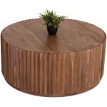 ΤΡΑΠΕΖΙ ΣΑΛΟΝΙΟΥ ΣΤΡΟΓΓΥΛΟ SEDGE HM9695 ΜΑΣΙΦ ΑΚΑΚΙΑ-ΦΥΣΙΚΟ ΧΡΩΜΑ Φ90Χ38Υεκ.