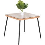 ΤΡΑΠΕΖΙ ΤΕΤΡΑΓΩΝΟ ALLEGRA HM5536.11 ΜΕΤΑΛ.ΜΑΥΡΟ-P.E. RATTAN ΦΥΣΙΚΟ 79,5x79,5x72,5Υεκ