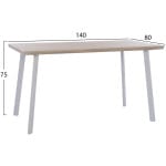 ΤΡΑΠΕΖΙ ΤΡΑΠΕΖΑΡΙΑΣ OFIRA 140X80 SONAMA ΜΕ ΛΕΥΚΑ ΠΟΔΙΑ HM8374.02 - Image 2