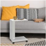Βοηθητικό τραπέζι C-Shaped  από μελαμίνη σε χρώμα λευκό 35x45x65εκ. - Image 4