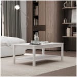 Τραπεζάκι σαλονιού Rustic  χρώμα λευκό 103x60x40εκ. - Image 4