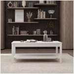 Τραπεζάκι σαλονιού Rustic  χρώμα λευκό 103x60x40εκ. - Image 5