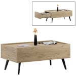 Τραπεζάκι σαλονιού Luna  χρώμα florida oak 102x61x44εκ.
