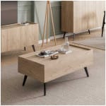 Τραπεζάκι σαλονιού Luna  χρώμα florida oak 102x61x44εκ. - Image 2