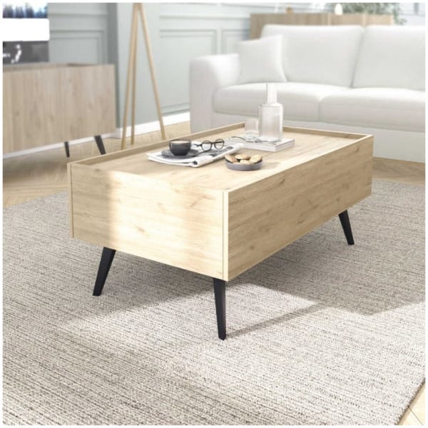 Τραπεζάκι σαλονιού Luna  χρώμα florida oak 102x61x44εκ. - Image 3