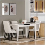 Τραπέζι Trendline  επεκτεινόμενο χρώμα λευκό 120/150x70x75εκ. - Image 4
