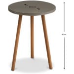 Βοηθητικό τραπεζάκι Roma  από μελαμίνη χρώμα cappuccino 33,5x33,5x46εκ. - Image 5