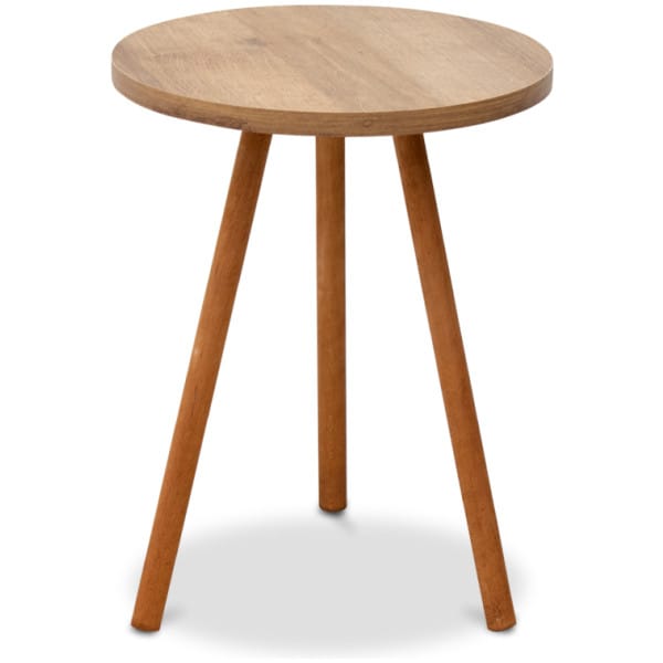 Βοηθητικό τραπεζάκι Roma  από μελαμίνη χρώμα pine oak 33,5x33,5x46εκ. - Image 1