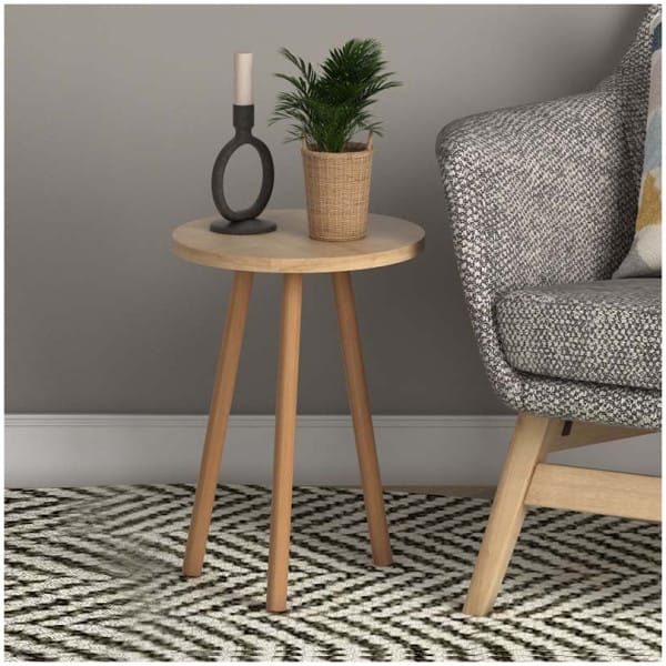 Βοηθητικό τραπεζάκι Roma  από μελαμίνη χρώμα pine oak 33,5x33,5x46εκ. - Image 4