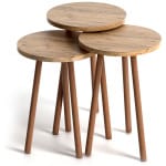 Βοηθητικά τραπεζάκια Roma  από μελαμίνη χρώμα pine oak