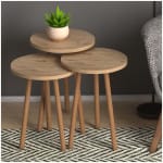 Βοηθητικά τραπεζάκια Roma  από μελαμίνη χρώμα pine oak - Image 4