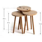 Βοηθητικά τραπεζάκια Roma  από μελαμίνη χρώμα pine oak - Image 5