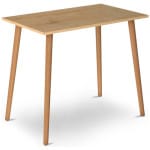 Τραπέζι Fiona  από μελαμίνη χρώμα oak 90x55x75εκ.