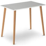 Τραπέζι Fiona  από μελαμίνη χρώμα λευκό 90x55x75εκ.
