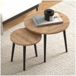Τραπεζάκι σαλονιού σετ 2 τμχ Roma  χρώμα oak 60x60x46εκ. - Image 4