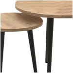 Τραπεζάκι σαλονιού σετ 2 τμχ Roma  χρώμα oak 60x60x46εκ. - Image 5