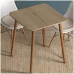 Τραπέζι Kare  από μελαμίνη χρώμα oak 70x70x72εκ. - Image 5