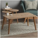 Τραπεζάκι σαλονιού σετ 4 τμχ Soul  χρώμα oak 90x55x43εκ. - Image 4