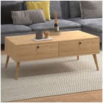 Τραπεζάκι σαλονιού Alis  χρώμα oak 110x50x40εκ.
