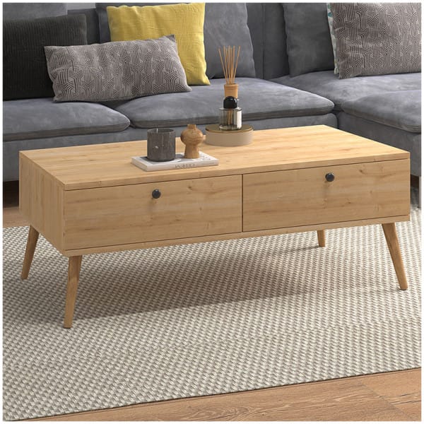 Τραπεζάκι σαλονιού Alis  χρώμα oak 110x50x40εκ. - Image 1