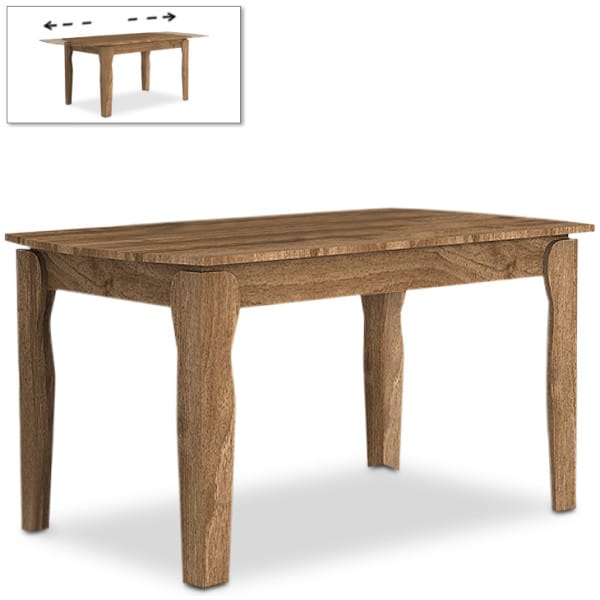 Τραπέζι Marlon  επεκτεινόμενο χρώμα καρυδί 140+40x80x76εκ. - Image 1