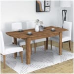 Τραπέζι Marlon  επεκτεινόμενο χρώμα καρυδί 140+40x80x76εκ. - Image 5