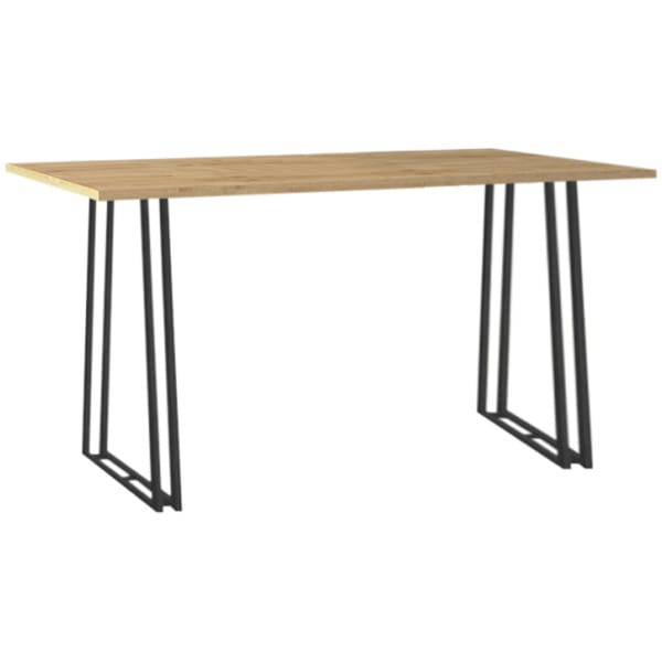 Τραπέζι Gable  χρώμα φυσικό οξιάς - ανθρακί 140x80x76εκ. - Image 5
