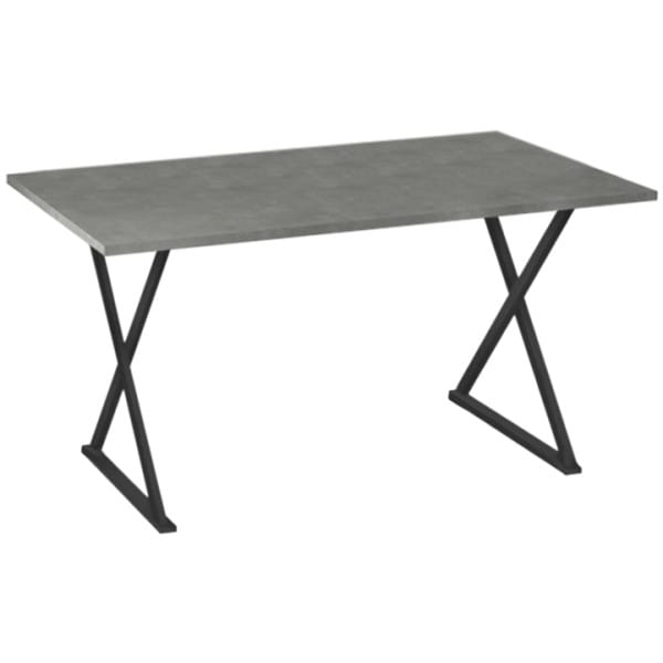 Τραπέζι Bette  χρώμα γκρι σκυροδέματος 140x80x76εκ. - Image 5