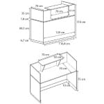 Γραφείο υποδοχής - reception Lemmon  χρώμα φυσικό οξιάς 120x70x110εκ. - Image 3