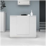 Γραφείο υποδοχής - reception Gemini  χρώμα λευκό 150x70x110εκ. - Image 3