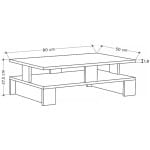 Τραπεζάκι σαλονιού Mansu  χρώμα λευκό 80x50x27εκ. - Image 5