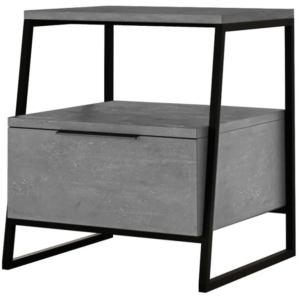 Κομοδίνο Pal  χρώμα γκρι ρετρό 45x40x50εκ. - Image 3