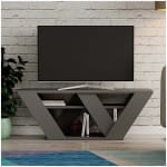 Έπιπλο τηλεόρασης Pipralla  χρώμα ανθρακί 110x30x40εκ. - Image 2