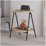 Τραπεζάκι βοηθητικό Essel  χρώμα φυσικό οξιάς 35x35x42εκ.