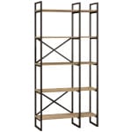 Βιβλιοθήκη Dusan  χρώμα sepet oak 87,5x30x175εκ. - Image 3