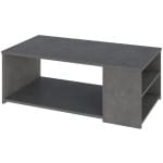 Τραπεζάκι σαλονιού Berg  χρώμα γκρι ρετρό 110x60x40εκ.
